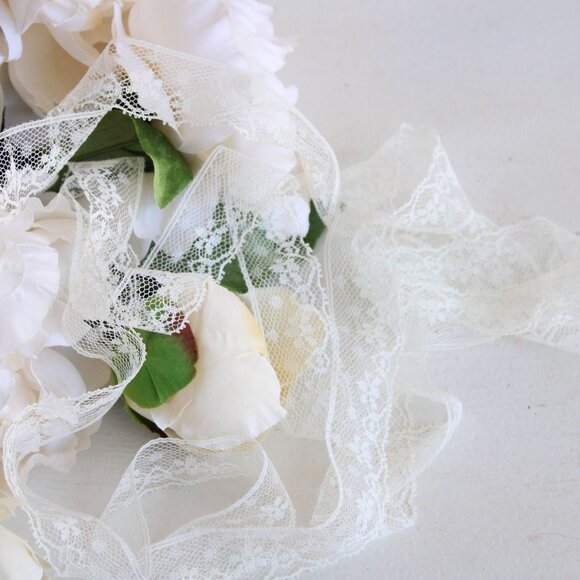 Vintage Ivory Lace Trim, 2 Yards, 1" wide,  Nylon, Sewing Supply - Picture 4 of 10